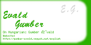 evald gumber business card